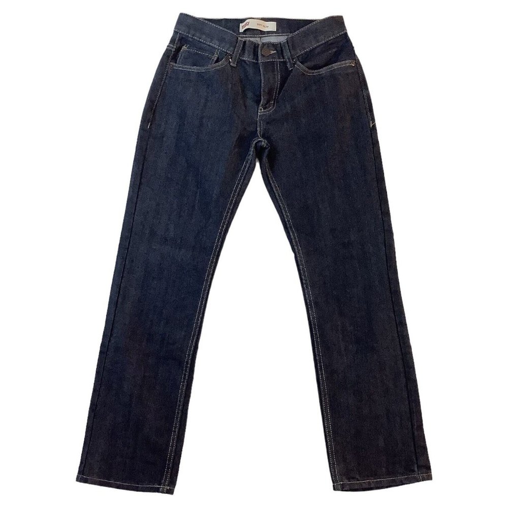 LEVI’S 511 Boys Slim Straight Leg Stretch Jeans Size 16 Reg 28X28 Cotton Blue